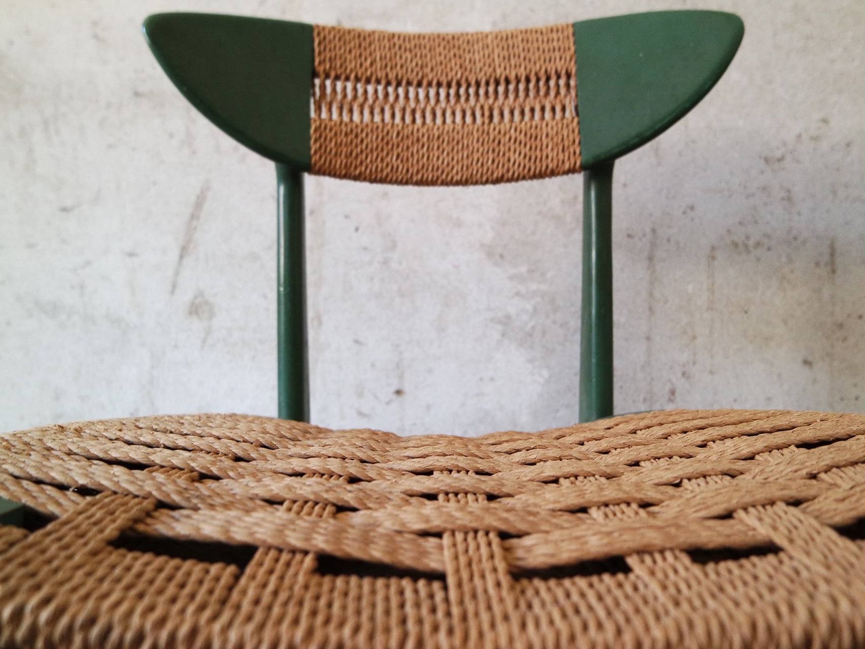 Green Wicker Chair 1960