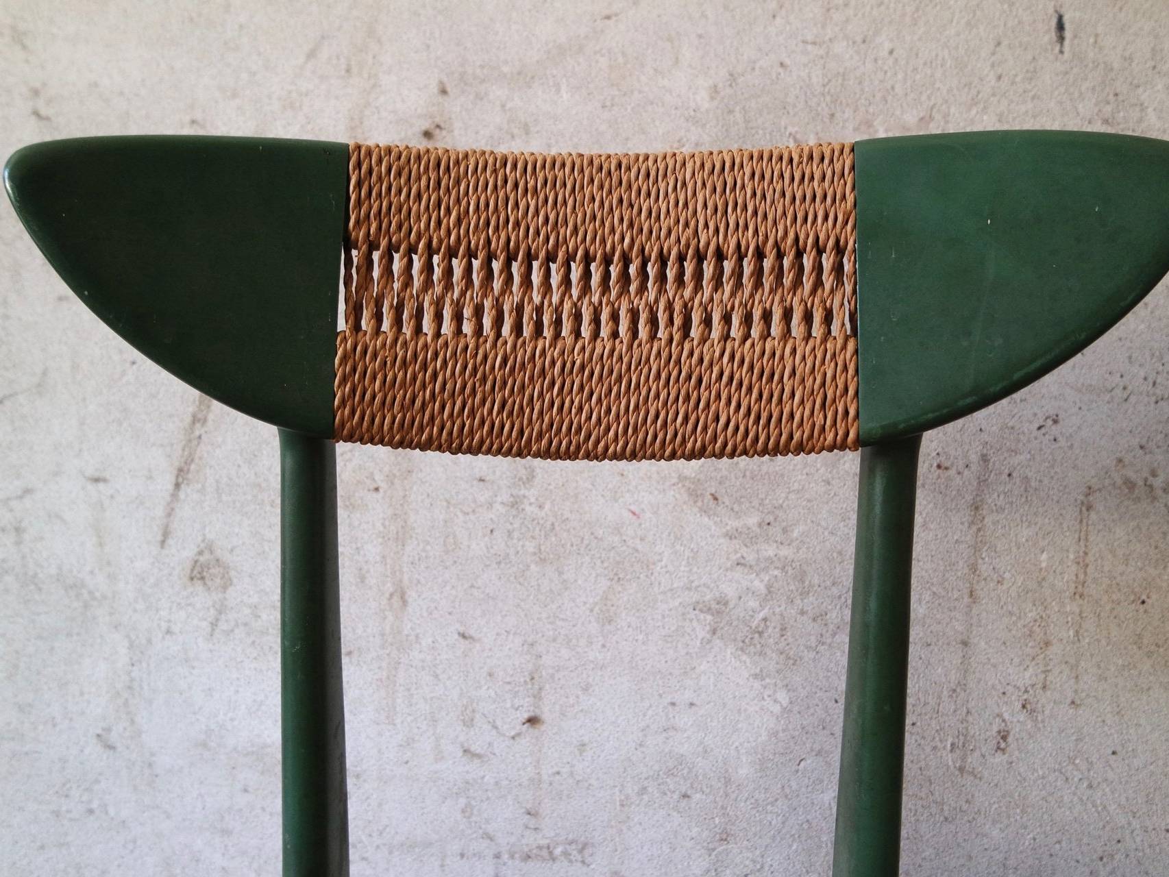 Green Wicker Chair 1960