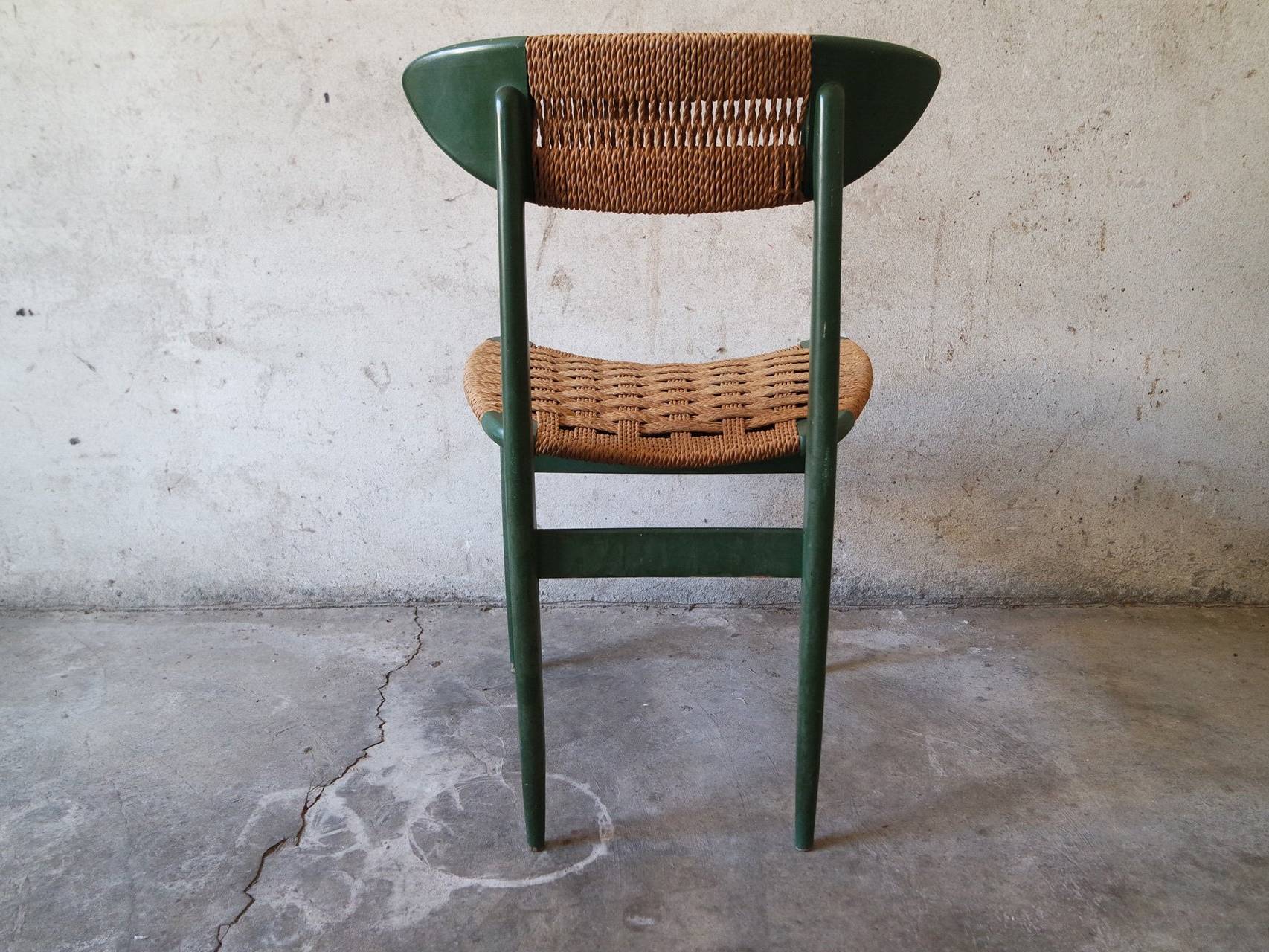 Green Wicker Chair 1960