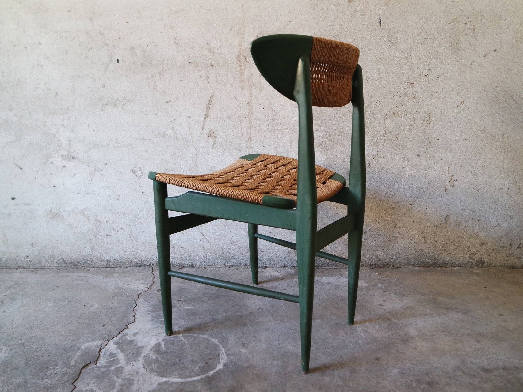 Green Wicker Chair 1960