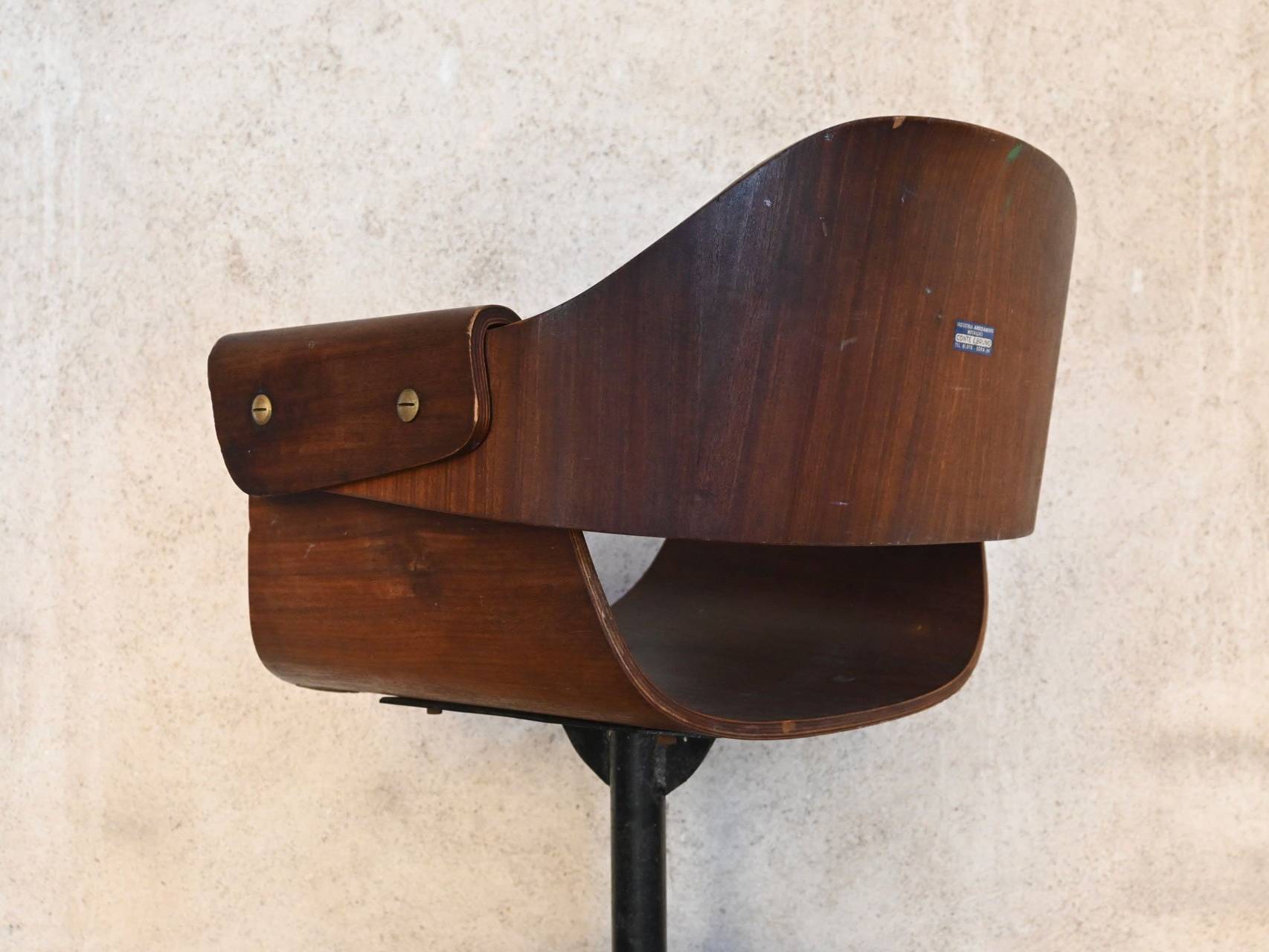 Curved Wood Industry by Carlo Ratti Genziana 1958