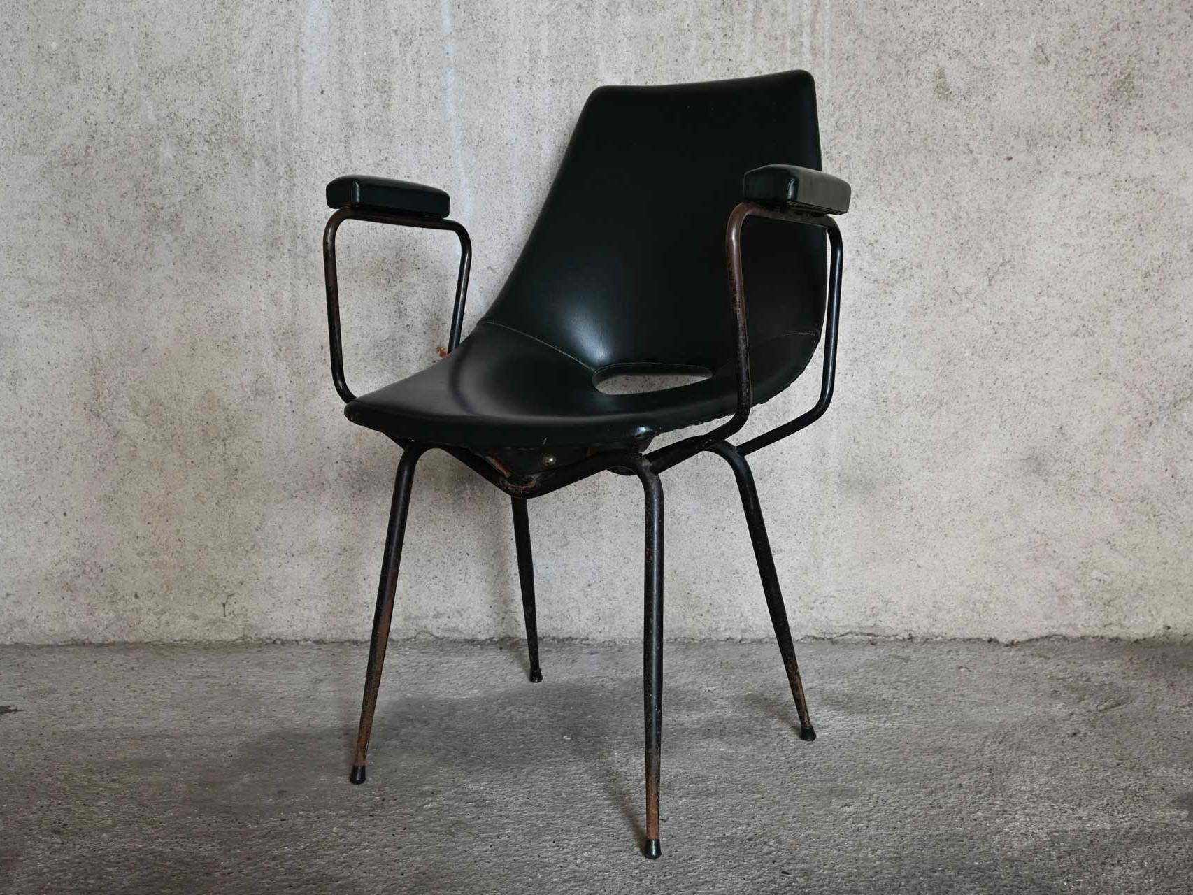 Curved Compensation Company Monza Coated Armchair 1950