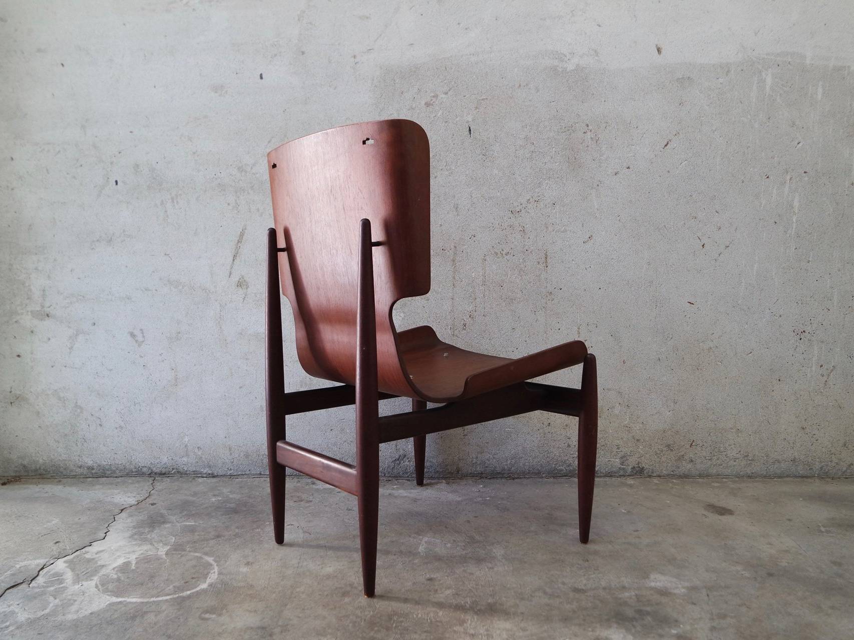 Armchair in Curved Plywood Barovero Turin 1961