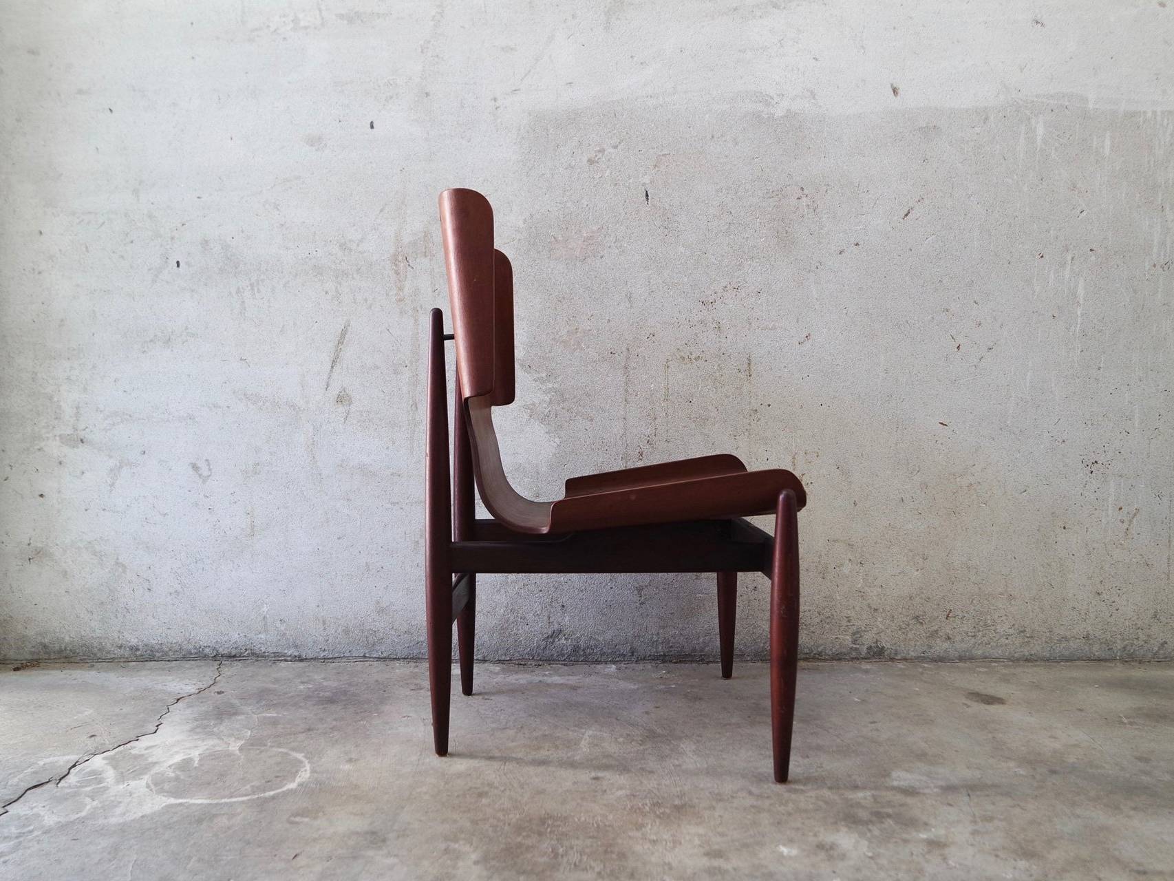Armchair in Curved Plywood Barovero Turin 1961