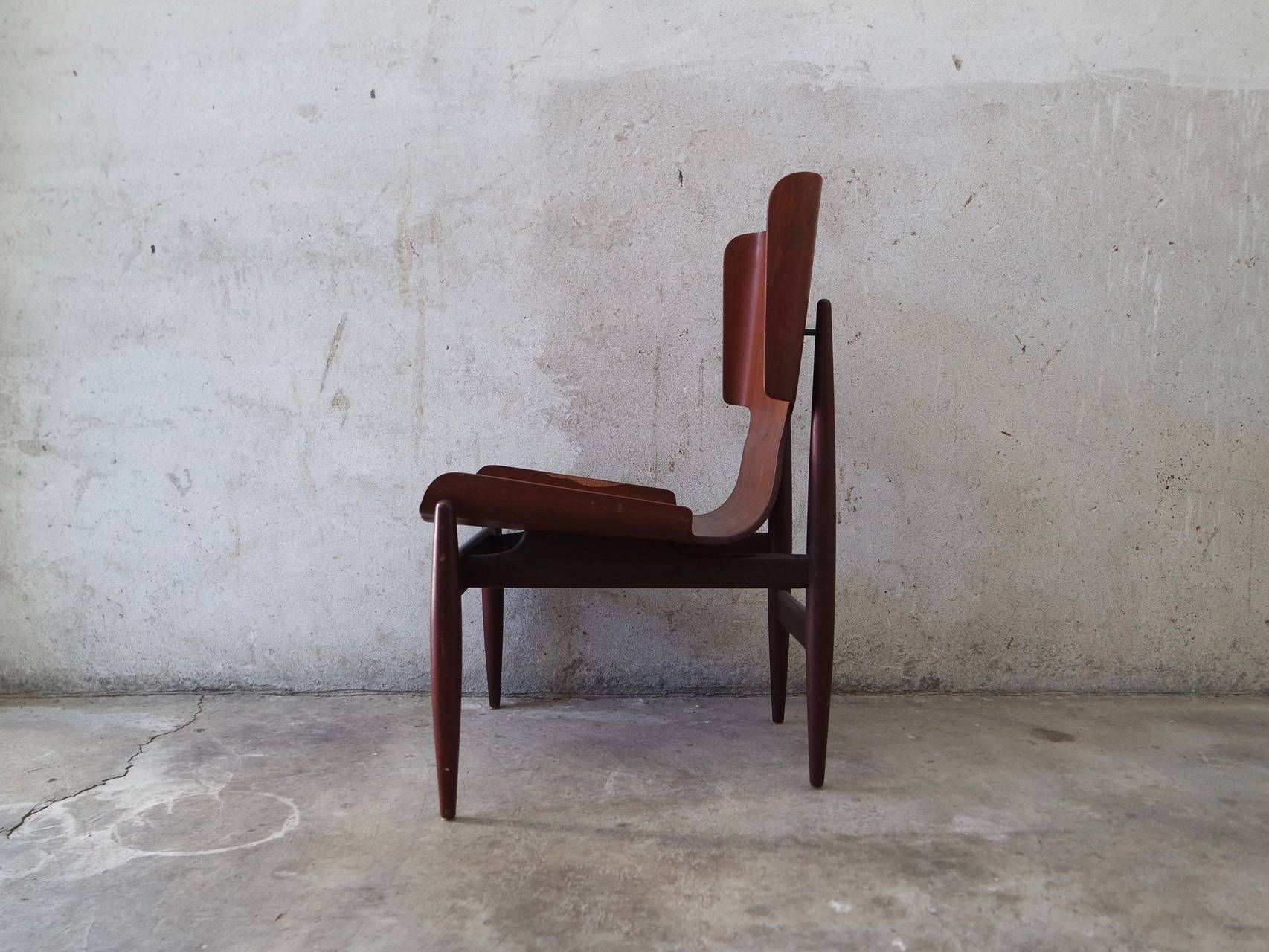 Armchair in Curved Plywood Barovero Turin 1961