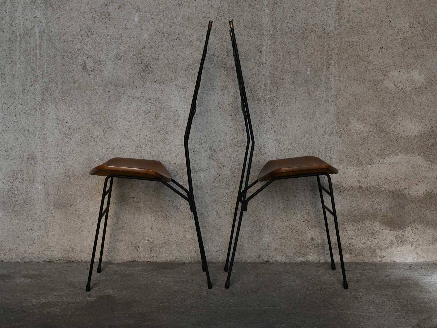 Iron High Back Chair 50s 1950