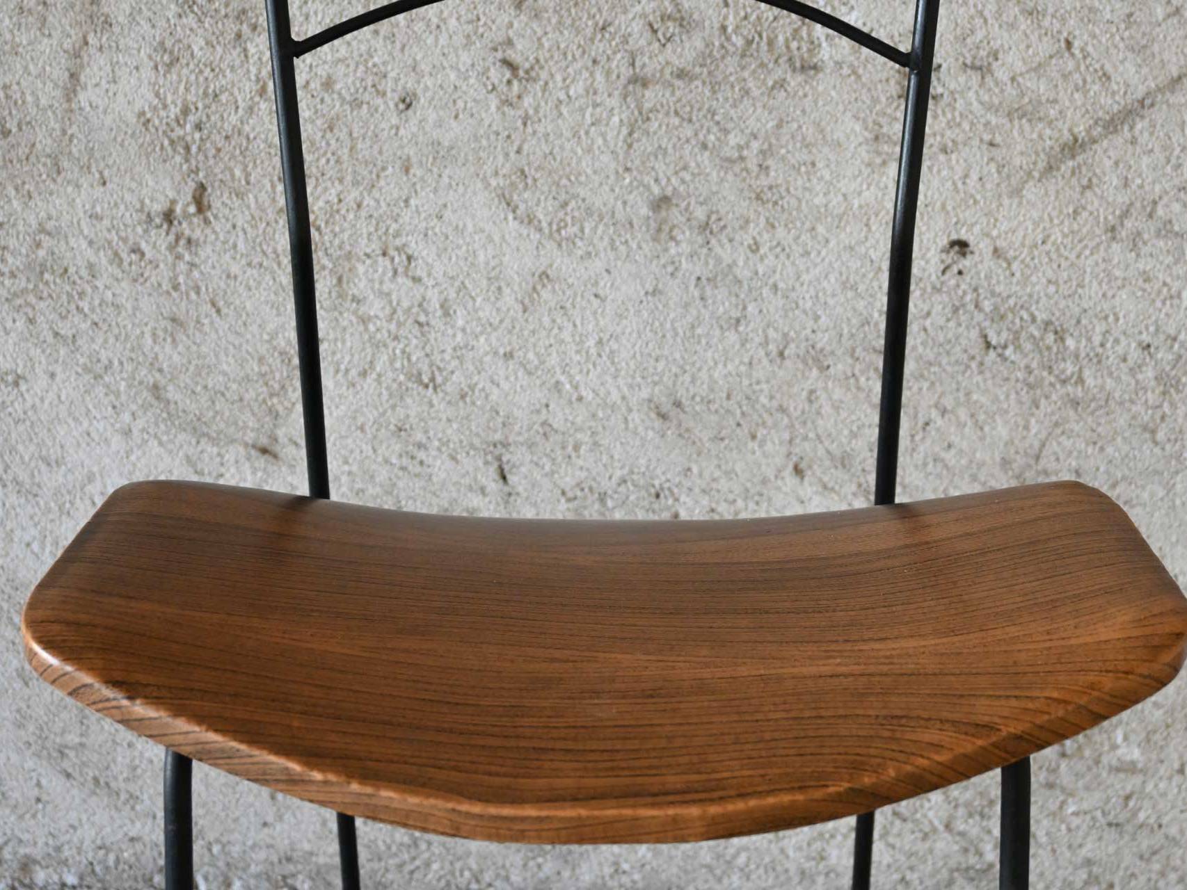 Iron High Back Chair 50s 1950