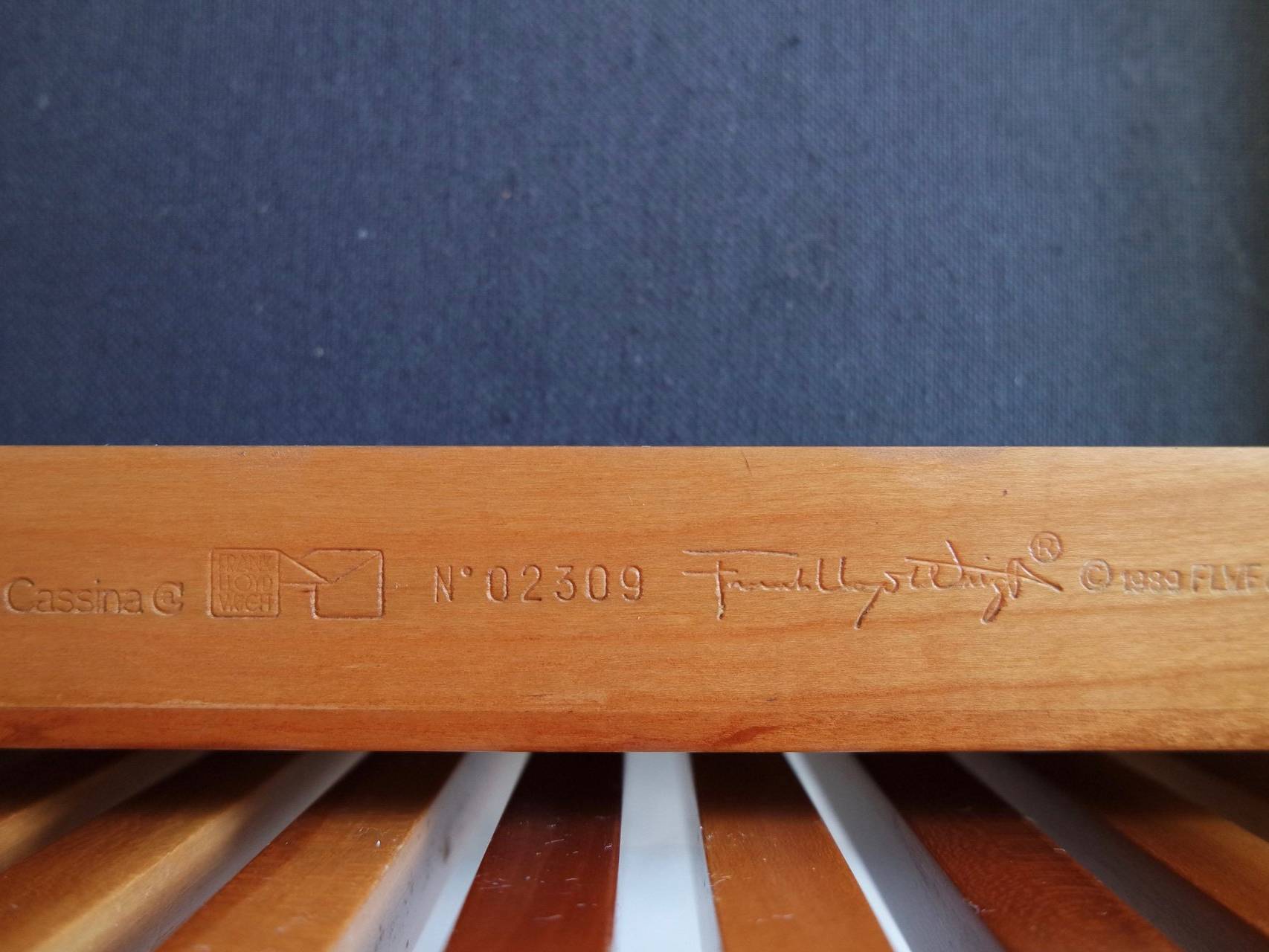 Cassina Frank Lloyd Wright 609 Coonley 1 1989
