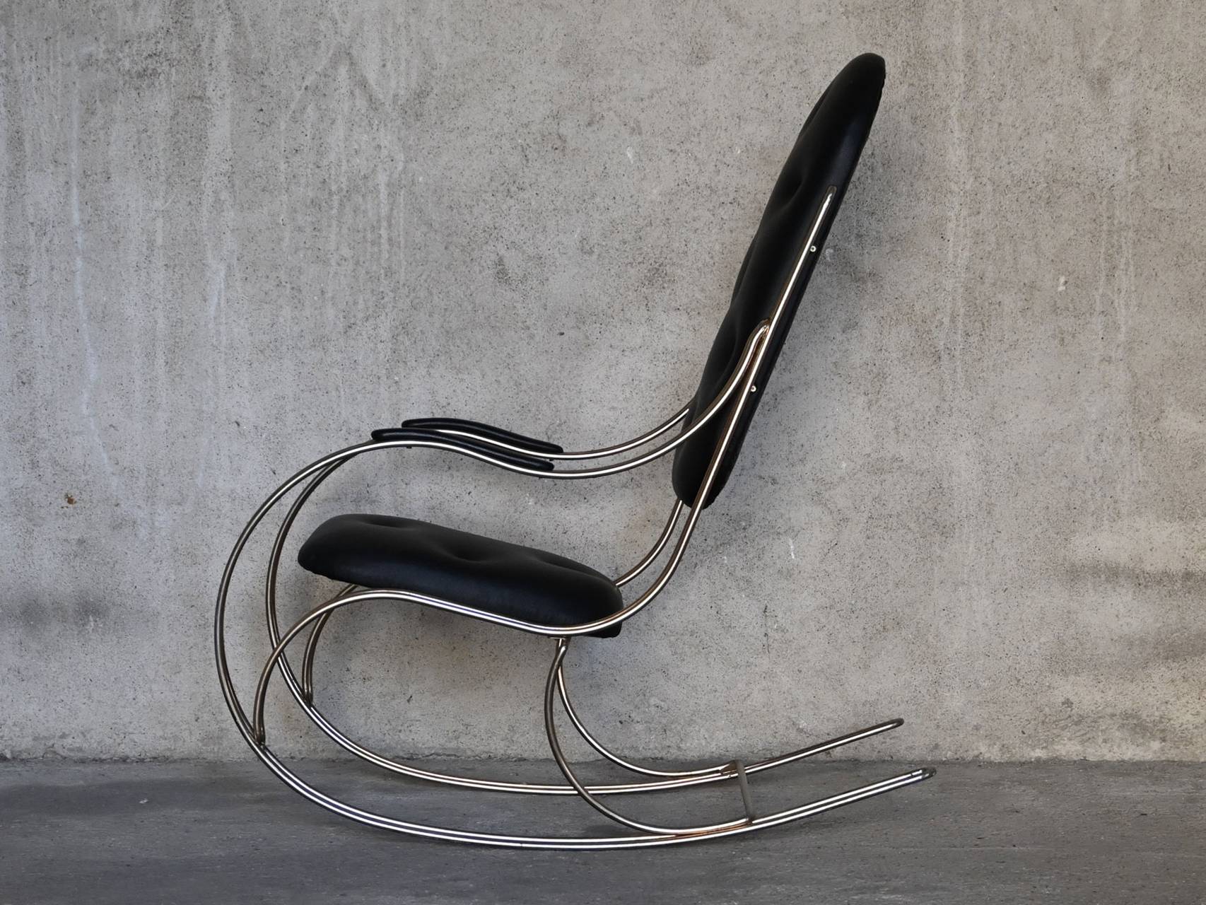 Sedia a Dondolo Ottone 1970